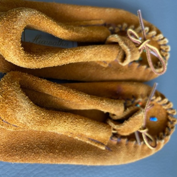 Hiawatha by Bastien toddler children kids moccasins 6 copper brown suede - Picture 11 of 14